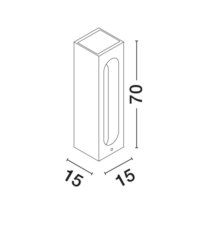 Stage 70cm Outdoor Bollard Grey LED 6W 279lm 3000K IP65-8