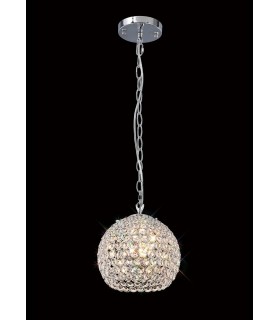 Ceiling Pendant 3 Light Polished Chrome, Crystal - 2