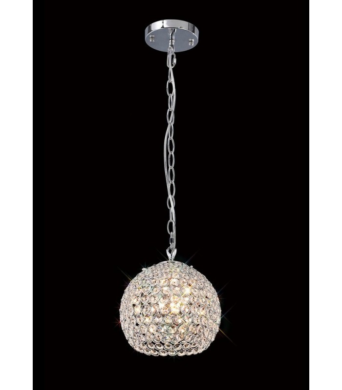Ceiling Pendant 3 Light Polished Chrome, Crystal - 2