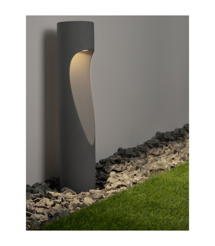 Nodino 50cm Outdoor Bollard Grey LED 6W 197lm 3000K IP65-6