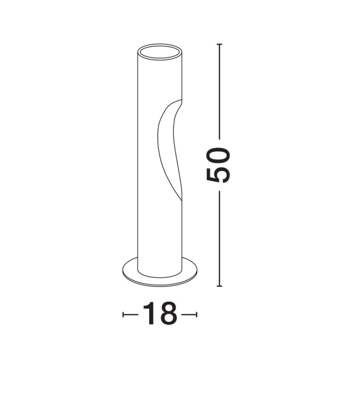 Nodino 50cm Outdoor Bollard Grey LED 6W 197lm 3000K IP65-7