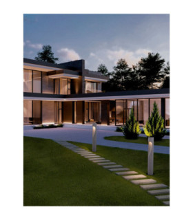 Nodino 75cm Outdoor Bollard Grey LED 6W 197lm 3000K IP65-2