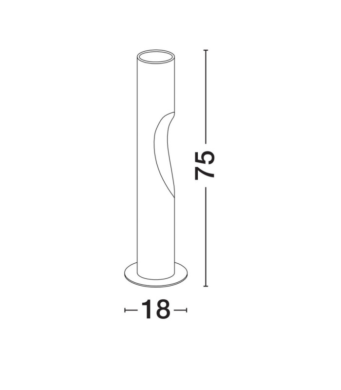 Nodino 75cm Outdoor Bollard Grey LED 6W 197lm 3000K IP65-7