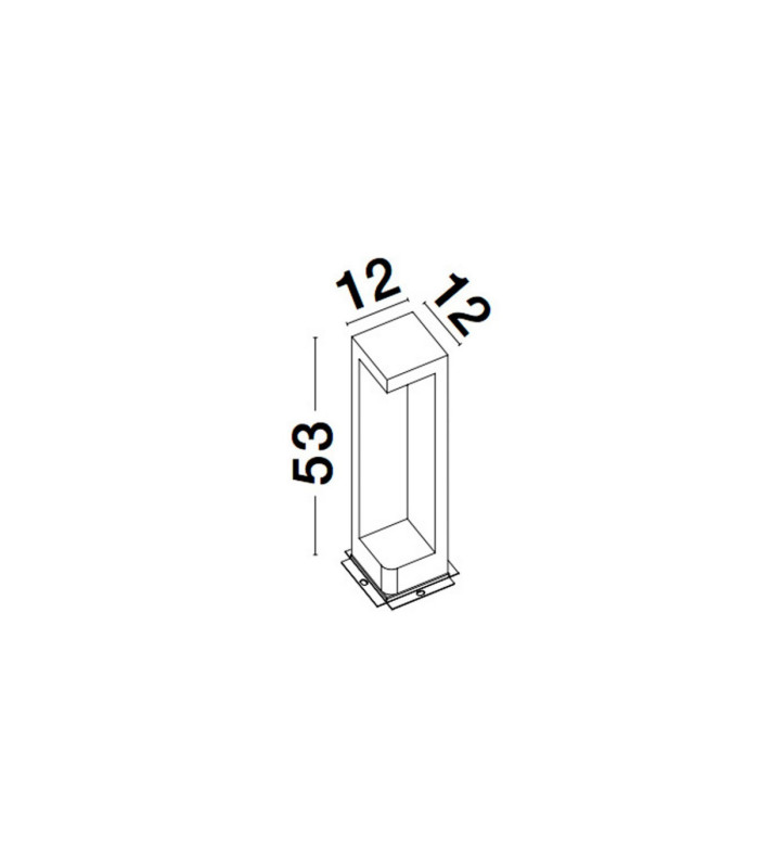 Grante Outdoor Bollard Grey LED 6W 365lm 3000K IP65-6