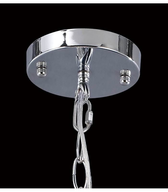 Ceiling Pendant 3 Light Polished Chrome, Crystal - 4