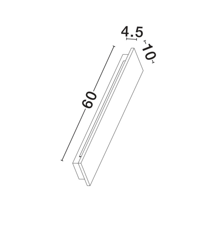 Luna Outdoor Up Down Wall Lamp Black LED 19W 1191lm IP65 3000K-7