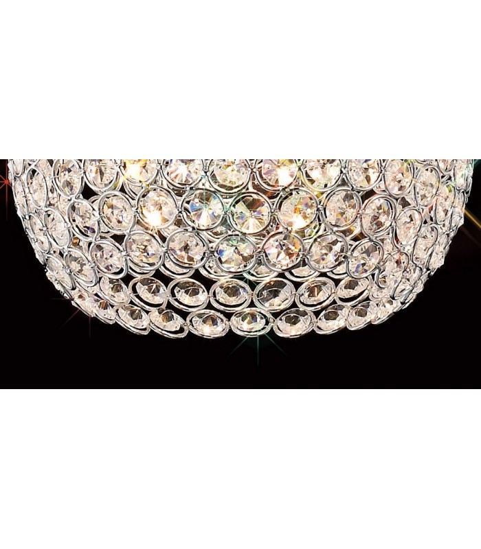 Ceiling Pendant 3 Light Polished Chrome, Crystal - 6