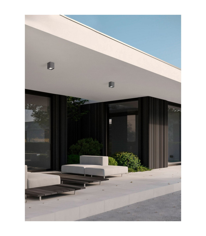 Ritz Outdoor Surface Mounted Downlight Grey LED 10W 1021lm IP65 3000K-2