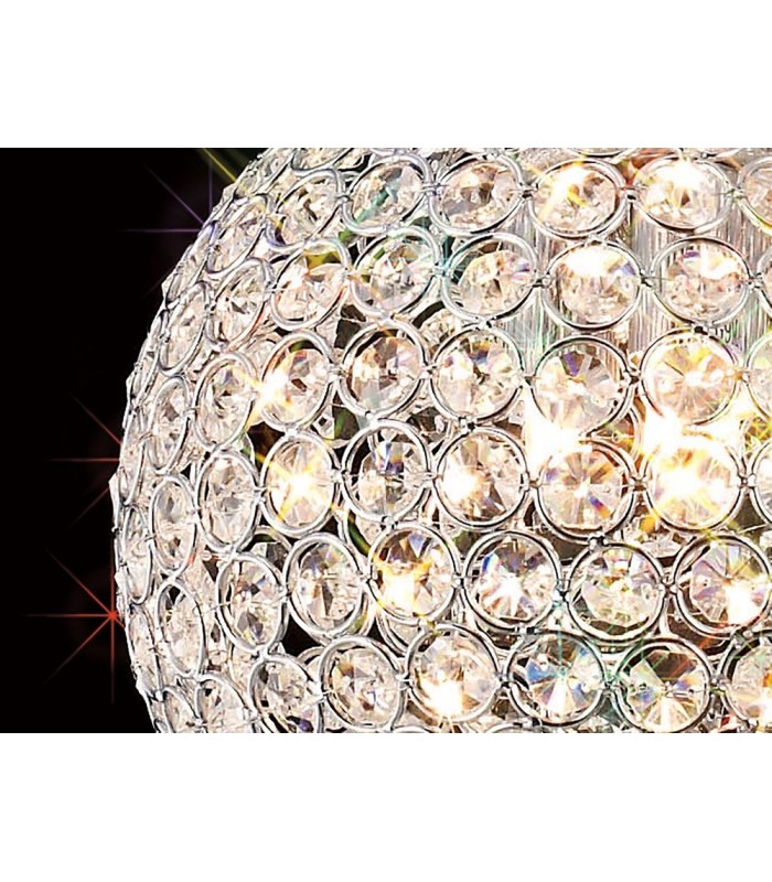Ceiling Pendant 3 Light Polished Chrome, Crystal - 8