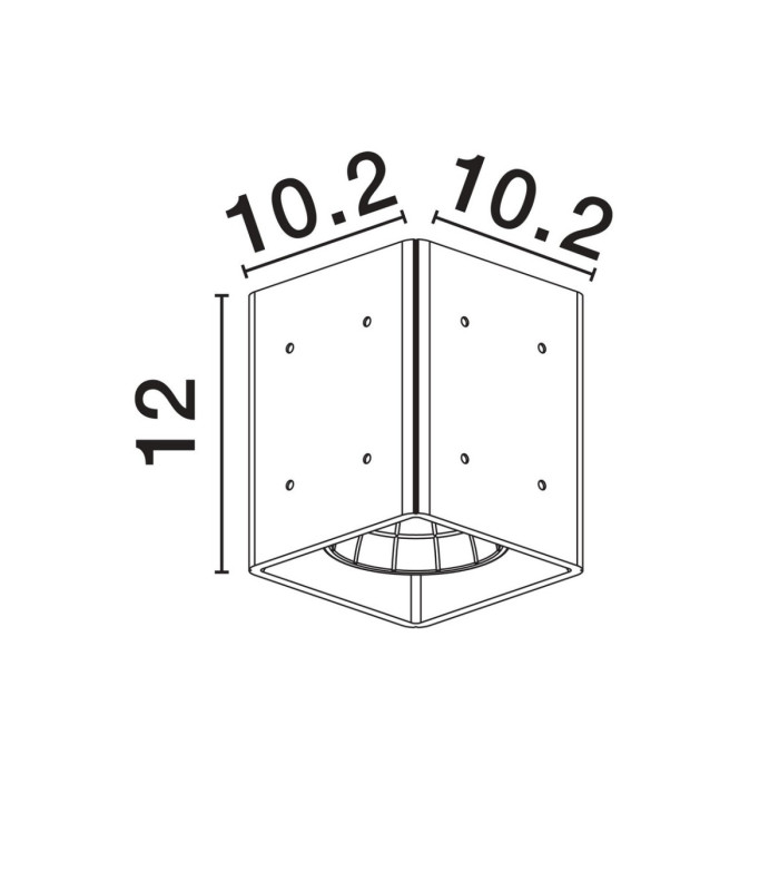 Ritz Outdoor Surface Mounted Downlight Grey LED 10W 1021lm IP65 3000K-7