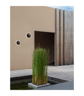 Copper Outdoor Flush Wall Lamp Sandy Black LED 9W 476lm 3000K IP65-2