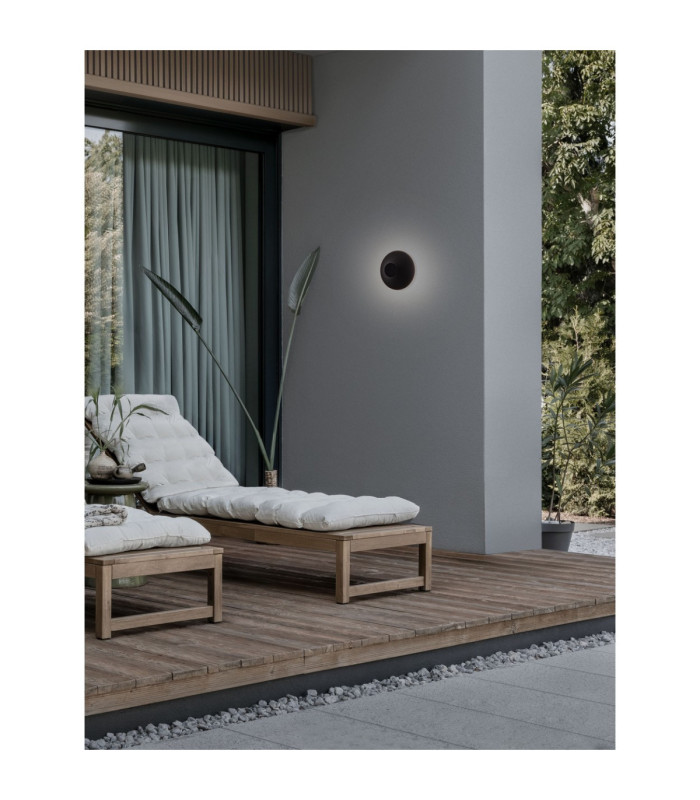 Alux Outdoor Flush Wall Lamp Sandy Black LED 11W 993lm IP54 3000K-2