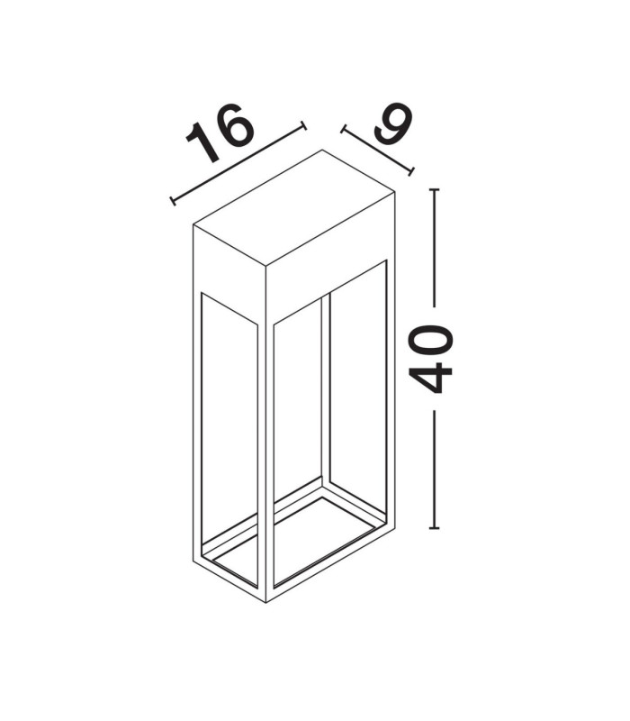 Moby Outdoor Wall Lantern White LED 20W 1545lm 3000K IP65-8