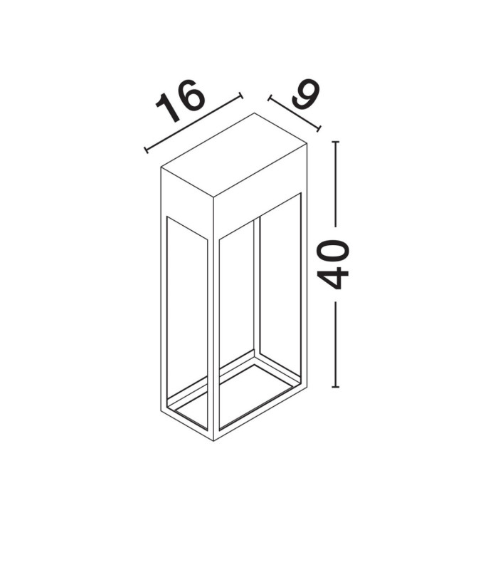 Moby Outdoor Wall Lantern Corten LED 20W 1545lm 3000K IP65-6