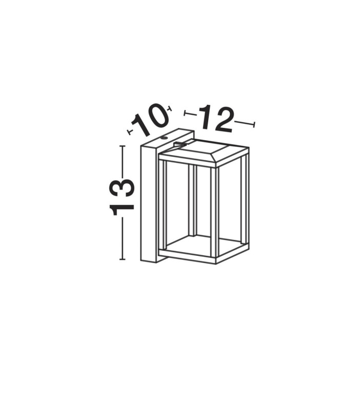Prive Outdoor Wall Lantern Sandy Black LED 9W 284lm IP65 3000K-8