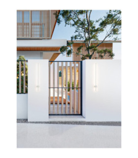 Ridge Outdoor Modern Wall Lamp Sandy White LED 19W 1636lm 3000K IP65-2