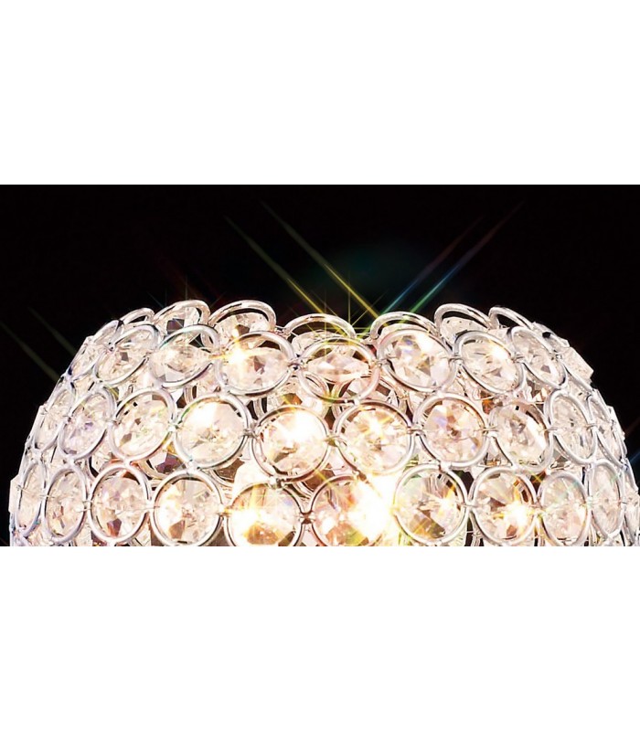 Table Lamp 2 Light Polished Chrome, Crystal - 7