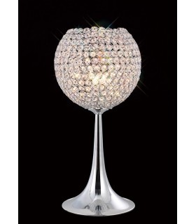 Table Lamp 3 Light Polished Chrome, Crystal - 2