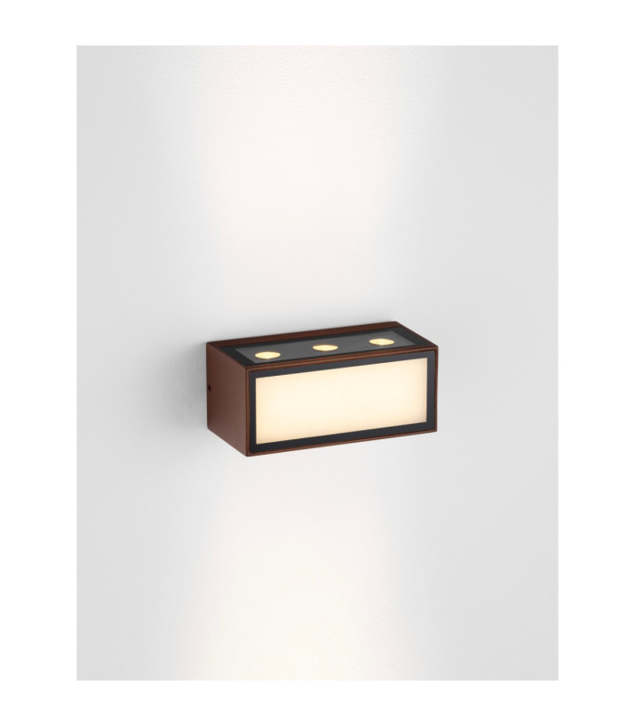 Inga Outdoor Up Down Wall Lamp Corten LED 11W 875lm 3000K IP65-5