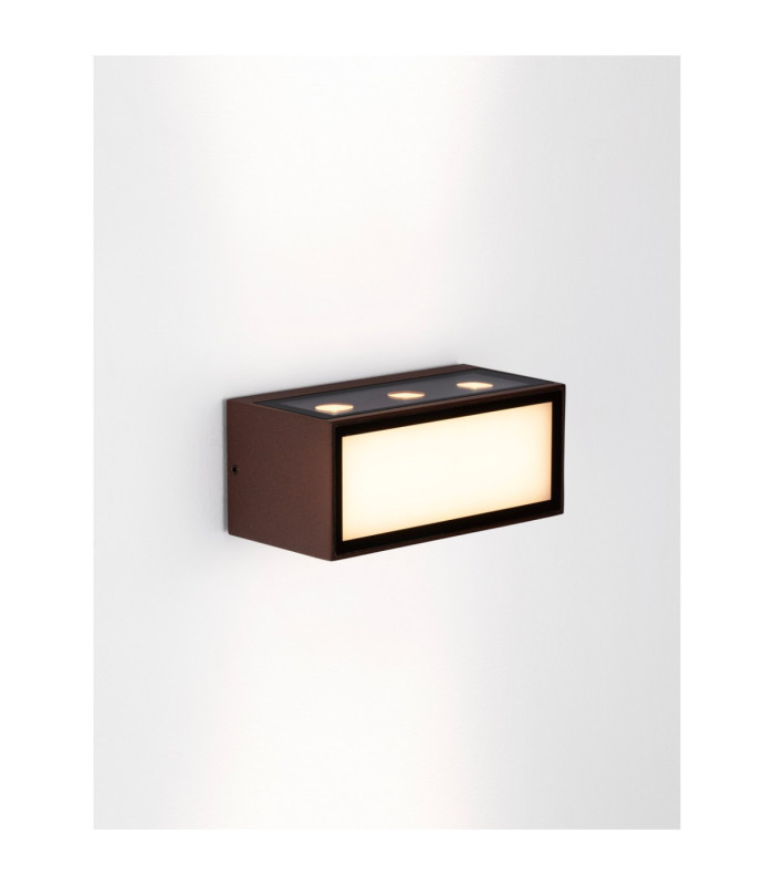 Inga Outdoor Up Down Wall Lamp Corten LED 11W 875lm 3000K IP65-6
