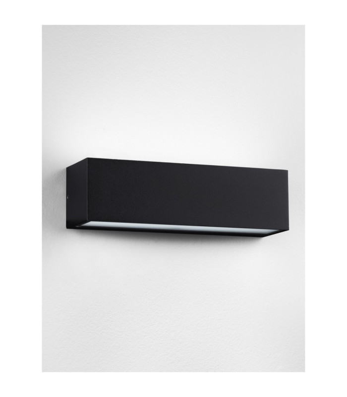Flora Outdoor Up Down Wall Lamp Sandy Black LED 10W 686lm IP54 3000K-3