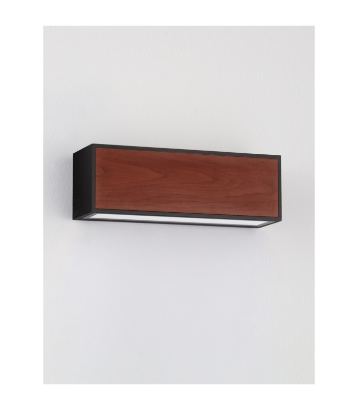 Brown Outdoor Wall Down Lamp Sandy Black LED 2W 82lm 3000K IP65 Solar PIR Sensor-3