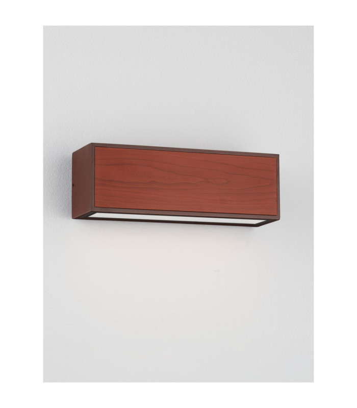 Brown Outdoor Wall Down Lamp Corten LED 2W 82lm 3000K IP65 Solar PIR Sensor-3