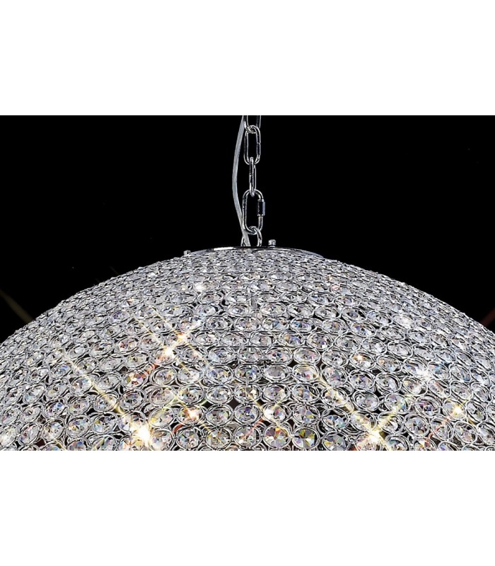 Ceiling Pendant 18 Light Polished Chrome, Crystal - 6