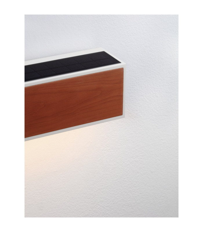Brown Outdoor Wall Down Lamp Sandy White LED 2W 82lm 3000K IP65 Solar PIR Sensor-5