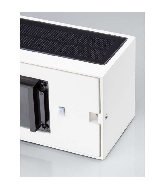 Brown Outdoor Wall Down Lamp Sandy White LED 2W 82lm 3000K IP65 Solar PIR Sensor-6