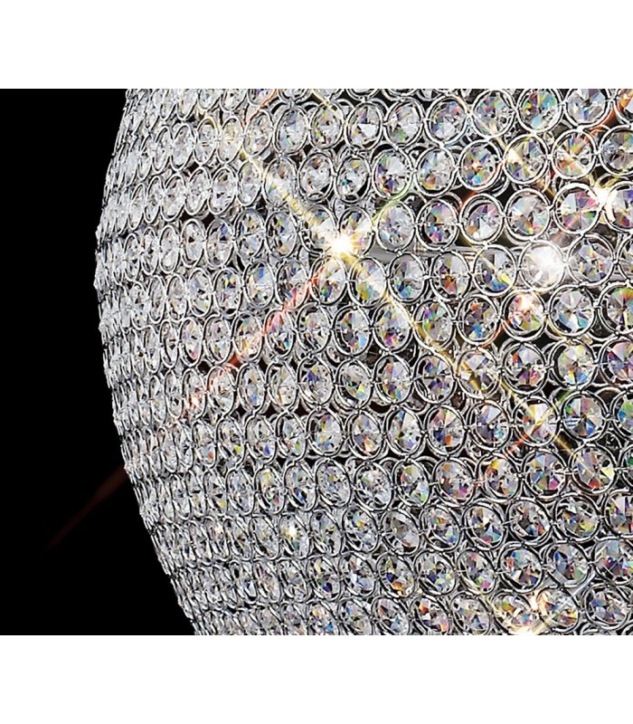 Ceiling Pendant 18 Light Polished Chrome, Crystal - 8