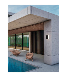 Oono Square Outdoor Modern Wall Lamp Dark Anthracite LED 11W 270lm IP65 3000K-2