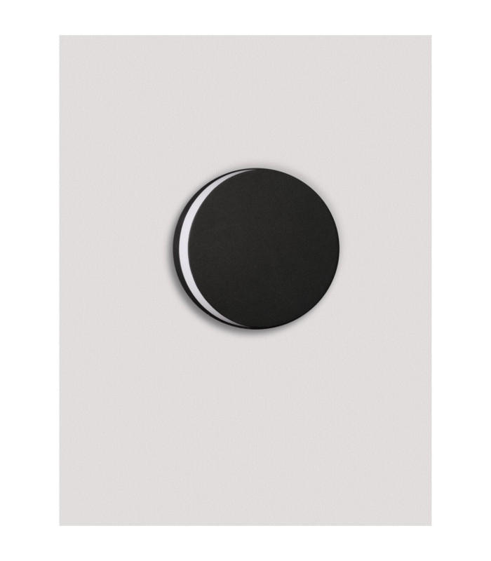 Oono Round Outdoor Modern Wall Lamp Dark Anthracite LED 11W 270lm IP65 3000K-3