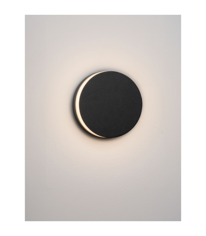 Oono Round Outdoor Modern Wall Lamp Dark Anthracite LED 11W 270lm IP65 3000K-4