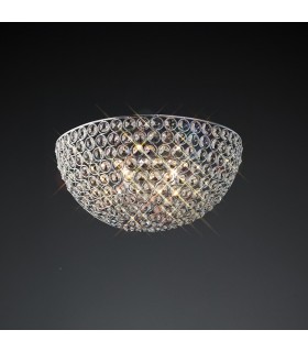 Circular Wall Lamp 2 Light Polished Chrome, Crystal - 2