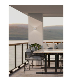 Opera Outdoor Up Down Wall Lamp Sandy White LED 11W 950lm IP54 3000K-2