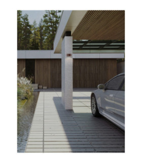 Opera Outdoor Wall Down Lamp Corten LED 6W 478lm IP54 3000K-2