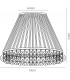 Clip-On Shade with Clear Glass Rods French Gold, - 3