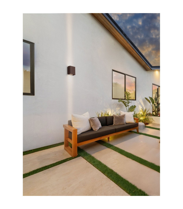 Elio Outdoor Up Down Wall Lamp Corten LED 12W 1327lm IP65 3000K-2