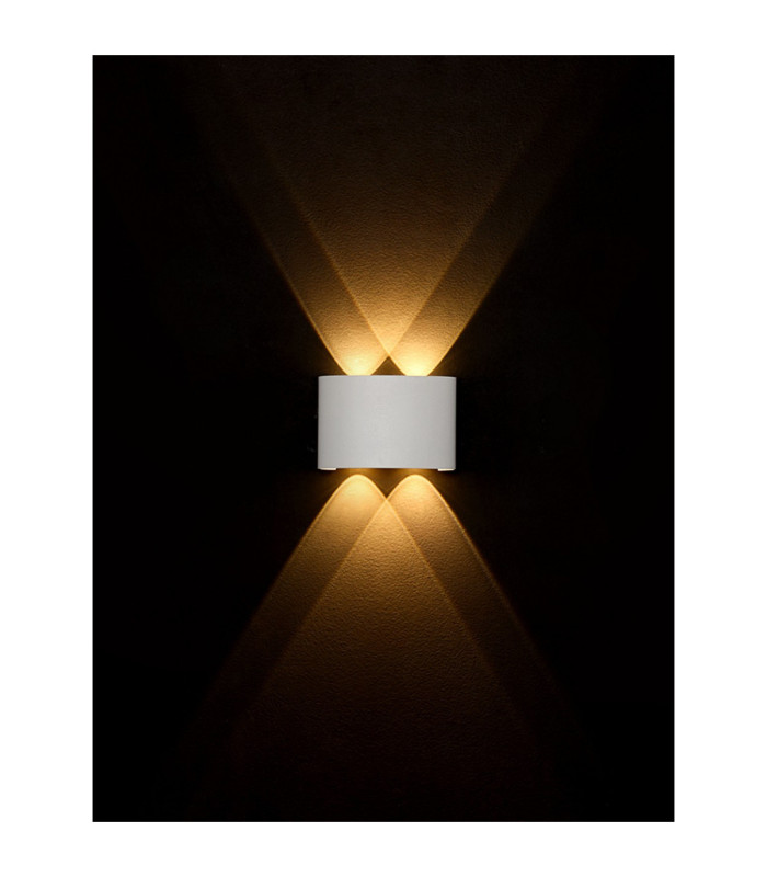 Duomo Outdoor Up Down Wall Lamp Sandy White LED 5W 400lm IP54 3000K-5