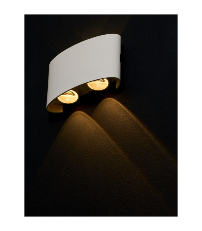 Duomo Outdoor Up Down Wall Lamp Sandy White LED 5W 400lm IP54 3000K-6