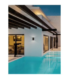 Boxy Outdoor Up Down Wall Lamp Dark Anthracite LED 6W 312lm IP65 3000K-2
