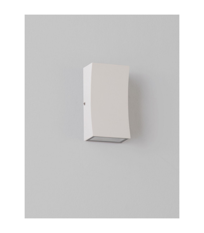 Boxy Outdoor Up Down Wall Lamp Sandy White LED 6W 312lm IP65 3000K-3