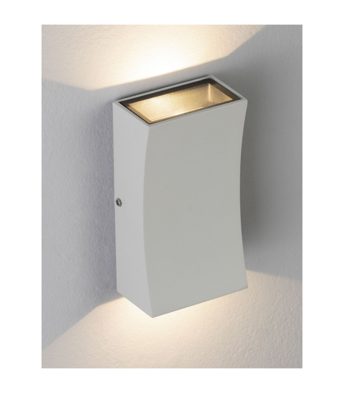 Boxy Outdoor Up Down Wall Lamp Sandy White LED 6W 312lm IP65 3000K-5