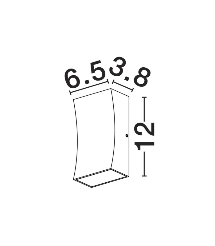 Boxy Outdoor Up Down Wall Lamp Sandy White LED 6W 312lm IP65 3000K-6