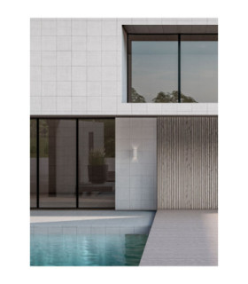 Orion Outdoor Up Down Wall Lamp Sandy White LED 4W 161lm IP54 3000K-2