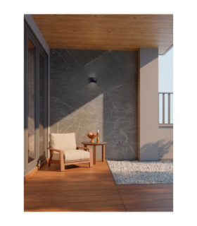 Prato Outdoor Up Down Wall Lamp Sandy Black LED 10W 434lm IP65 3000K-2