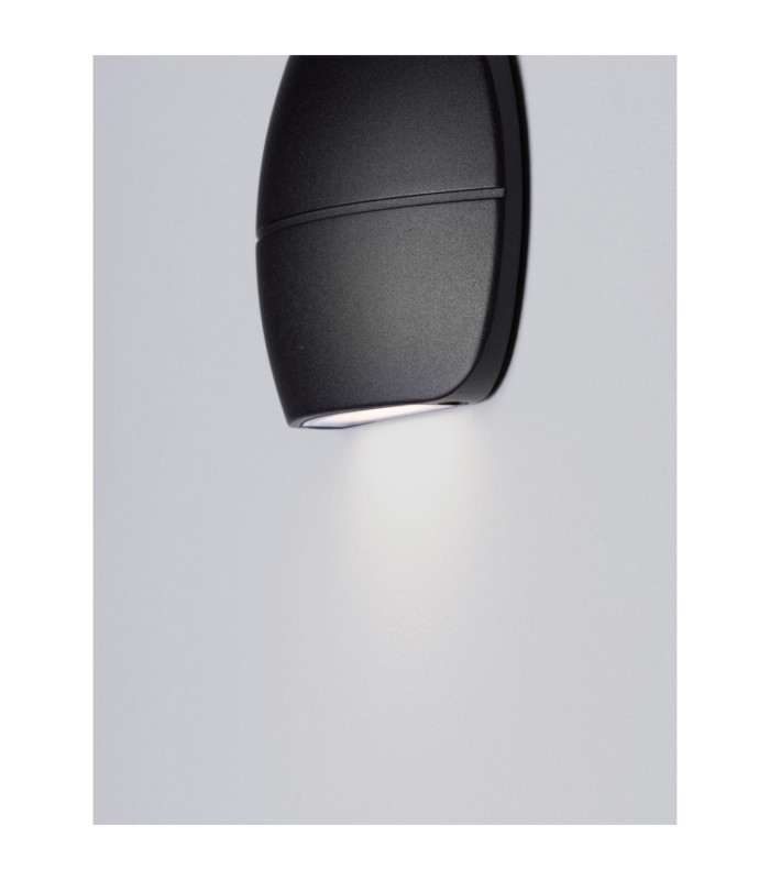 Prato Outdoor Up Down Wall Lamp Sandy Black LED 10W 434lm IP65 3000K-5