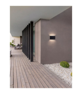 Yoko Outdoor Up Down Wall Lamp Sandy Black LED 13W 788lm IP65 3000K-2