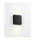 Way Outdoor Up Down Wall Lamp Sandy Black LED 6W 421lm IP65 3000K-4